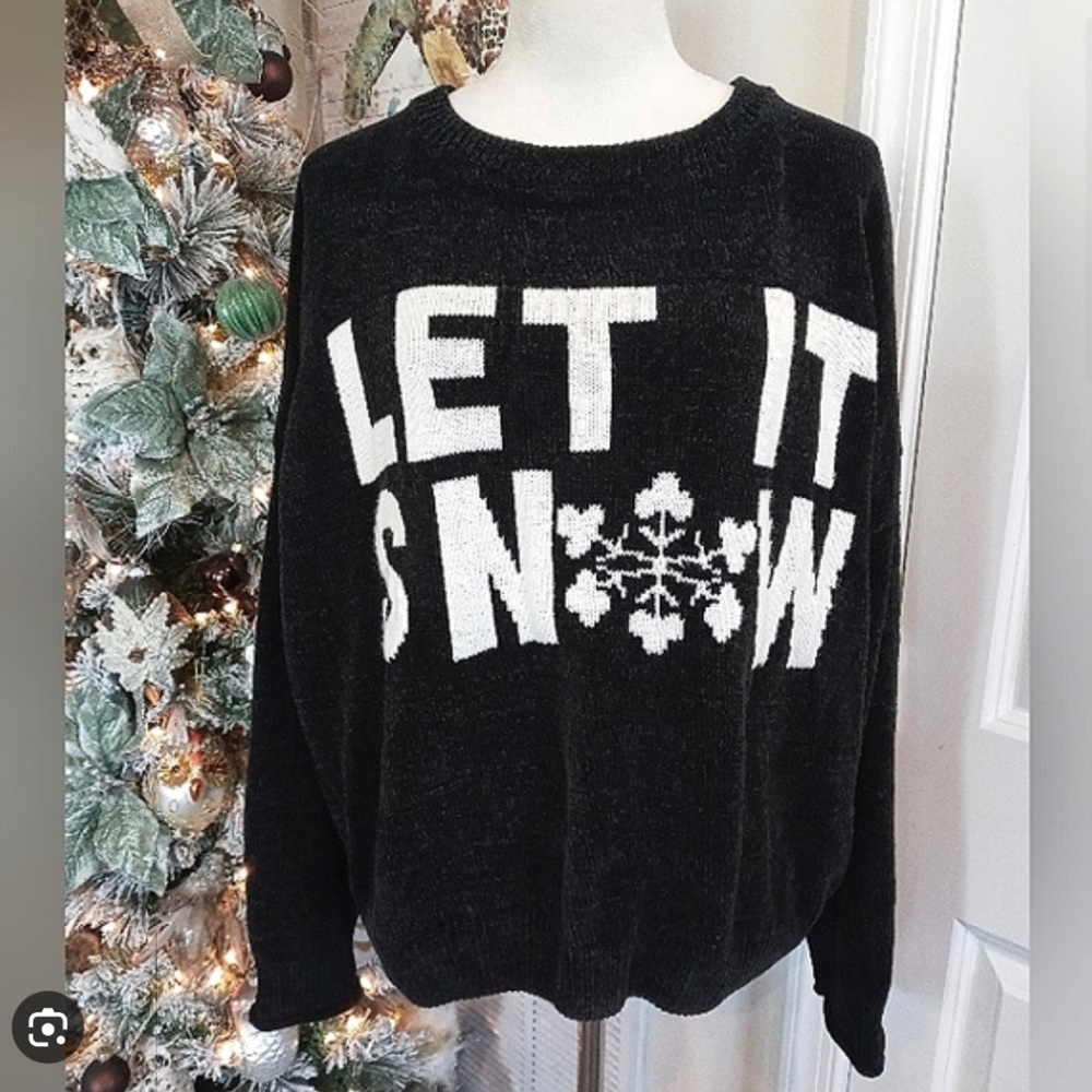 Let It Snow Sweater Gray Christmas Sweater